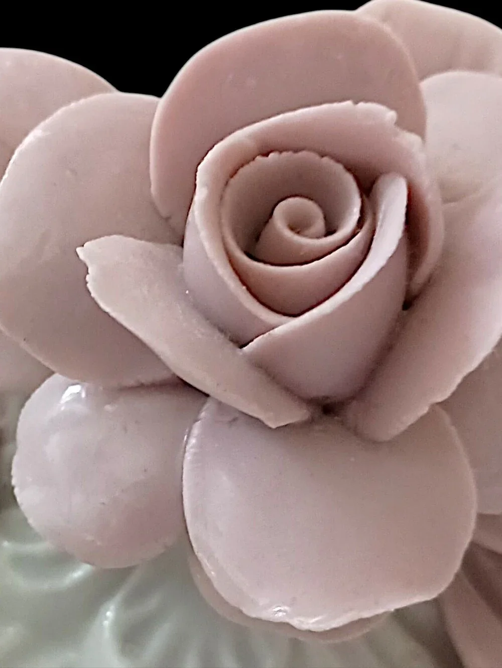 Applied Rose Seashell Candy Trinket Soap Dish Porcelain‎ Shabby Decor Victorian